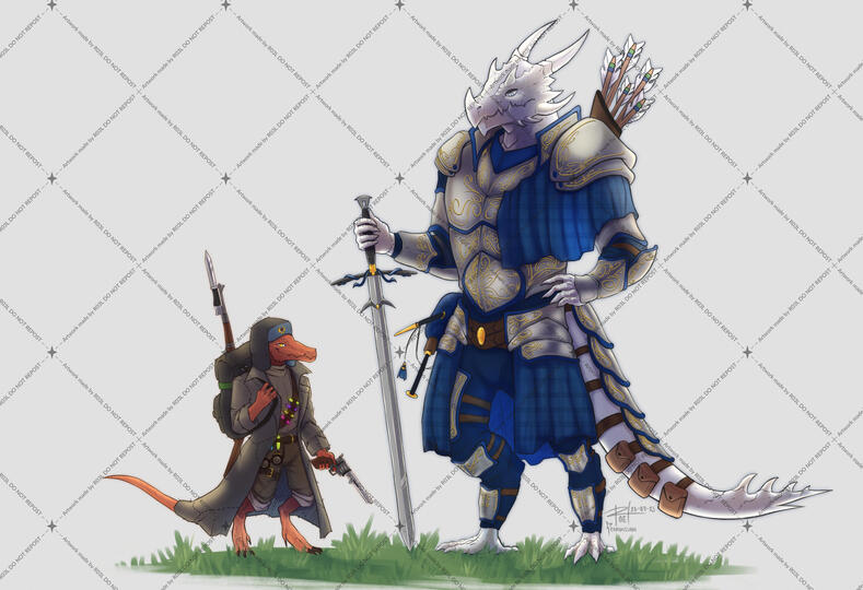 Kobold and Dragonborn DnD Commission