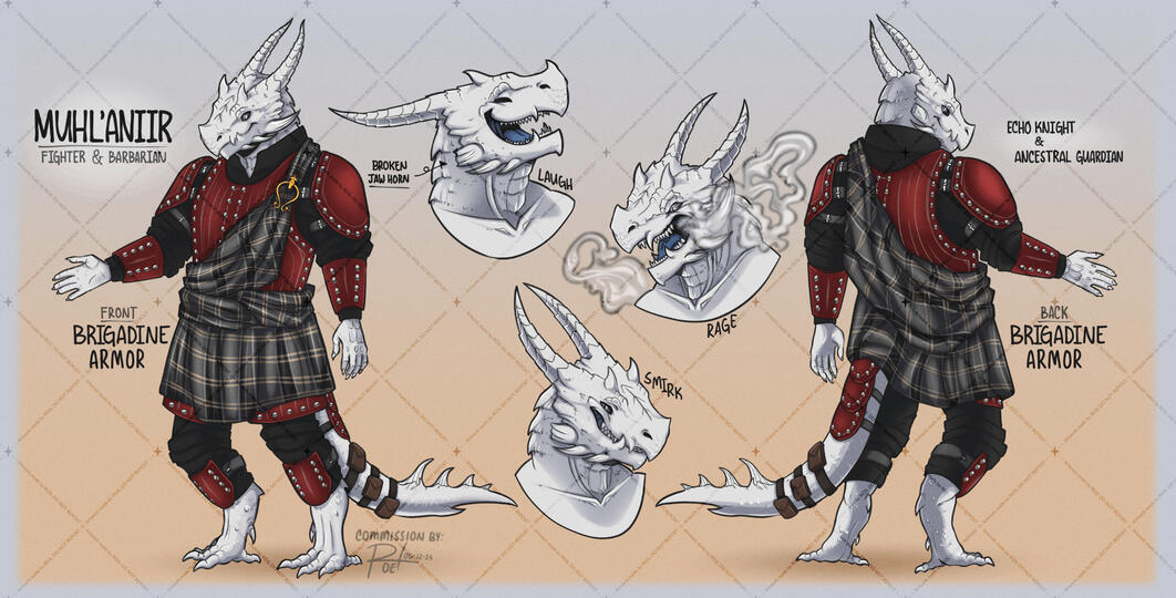Muhl'aniir DnD Reference Sheet Commission 1
